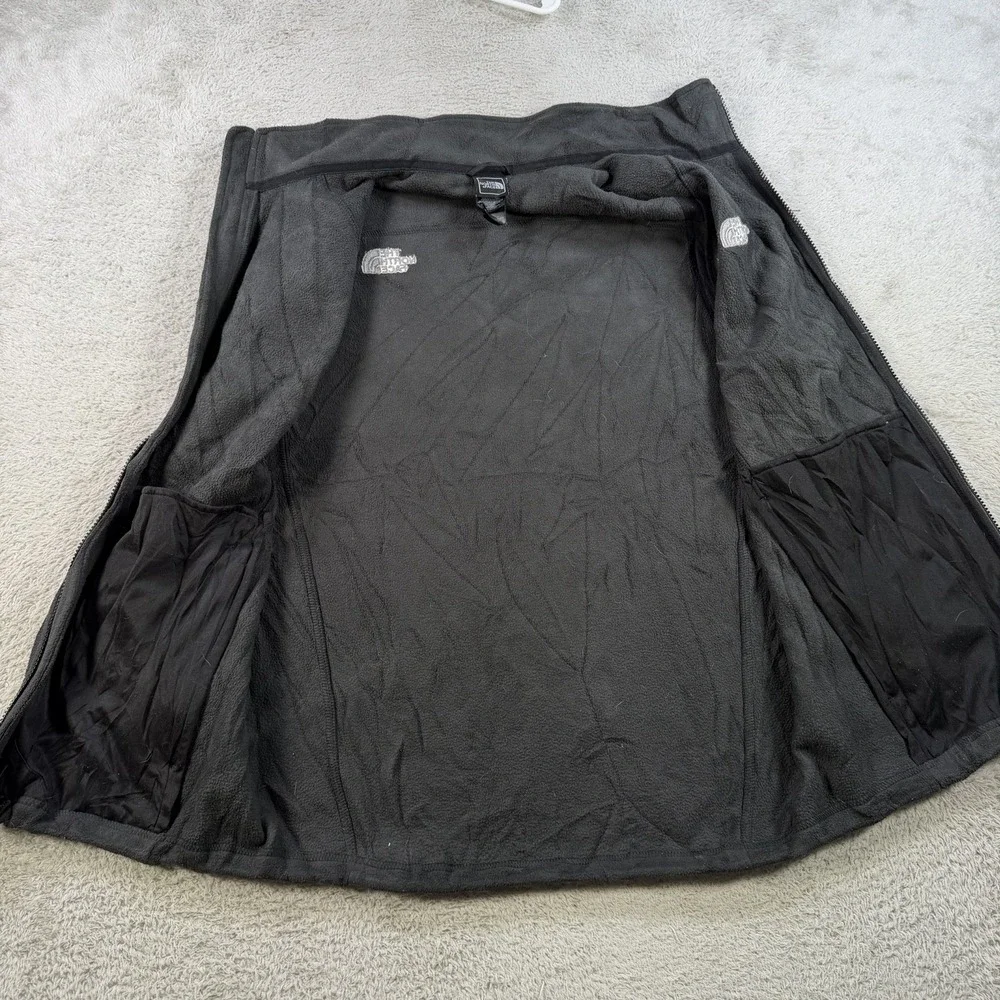 The North Face Vest Mens Large Black Flashdry Fleece Full Zip Pocket Outdoor